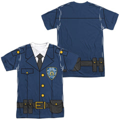 New York City Police Uniform (Front/Back Print) Men's Regular Fit Polyester Short-Sleeve T-Shirt