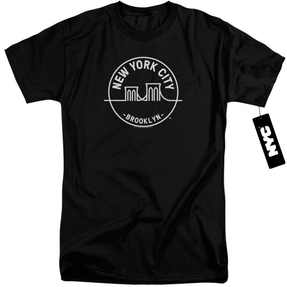 New York City See NYC Brooklyn Men's 18/1 Tall Cotton Short-Sleeve T-Shirt