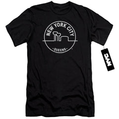 New York City See NYC Queens Men's Ultra-Soft 30/1 Cotton Slim Short-Sleeve T-Shirt