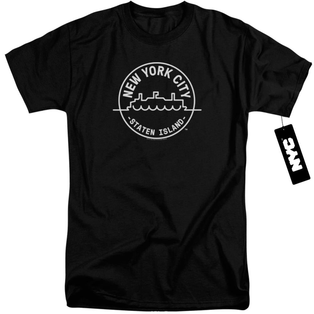 New York City See NYC Staten Island Men's 18/1 Tall Cotton Short-Sleeve T-Shirt