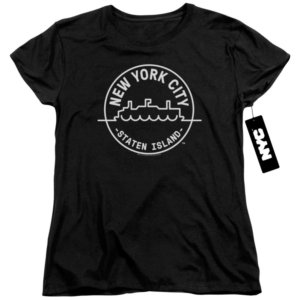 New York City See NYC Staten Island Women's 18/1 Cotton Short-Sleeve T-Shirt
