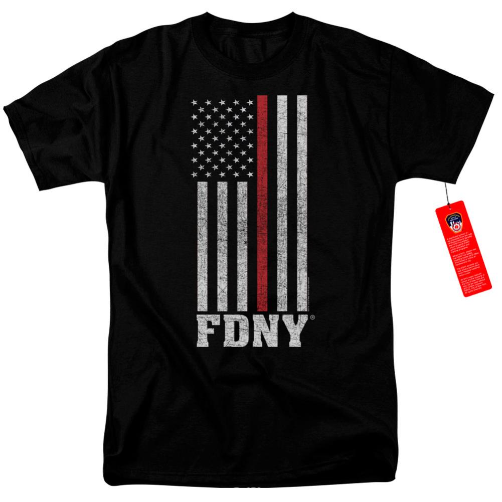 New York City Thin Red Line Men's 18/1 Cotton Short-Sleeve T-Shirt