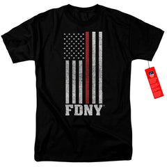 New York City Thin Red Line Men's 18/1 Cotton Short-Sleeve T-Shirt