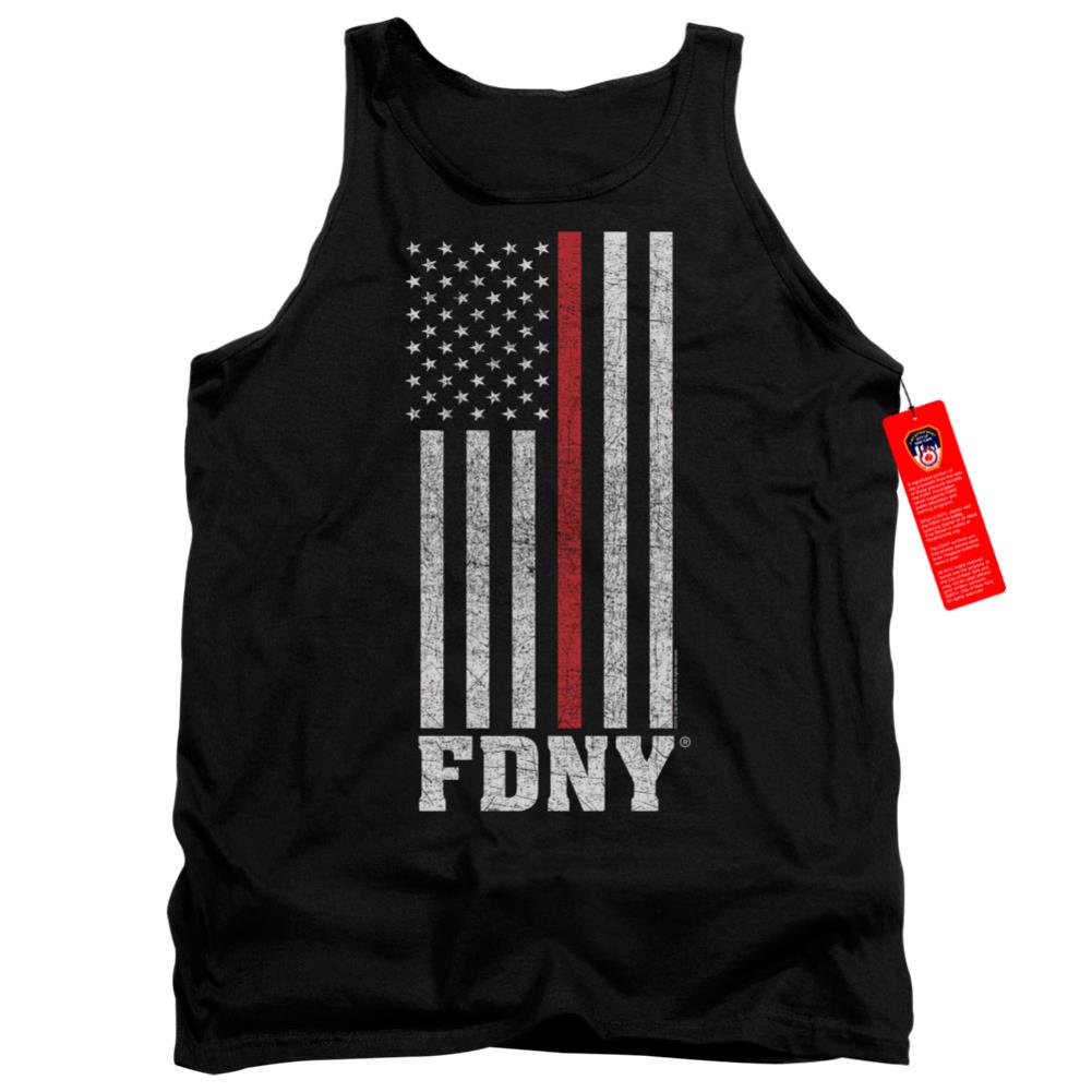 New York City Thin Red Line Men's 18/1 Cotton Tank Top