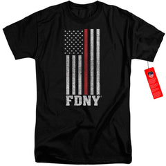 New York City Thin Red Line Men's 18/1 Tall Cotton Short-Sleeve T-Shirt