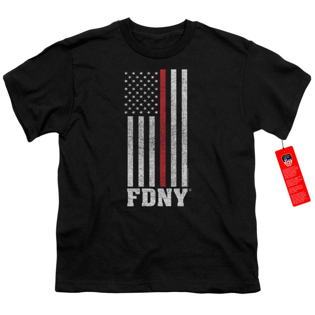 New York City Thin Red Line Youth 18/1 100% Cotton Short-Sleeve T-Shirt