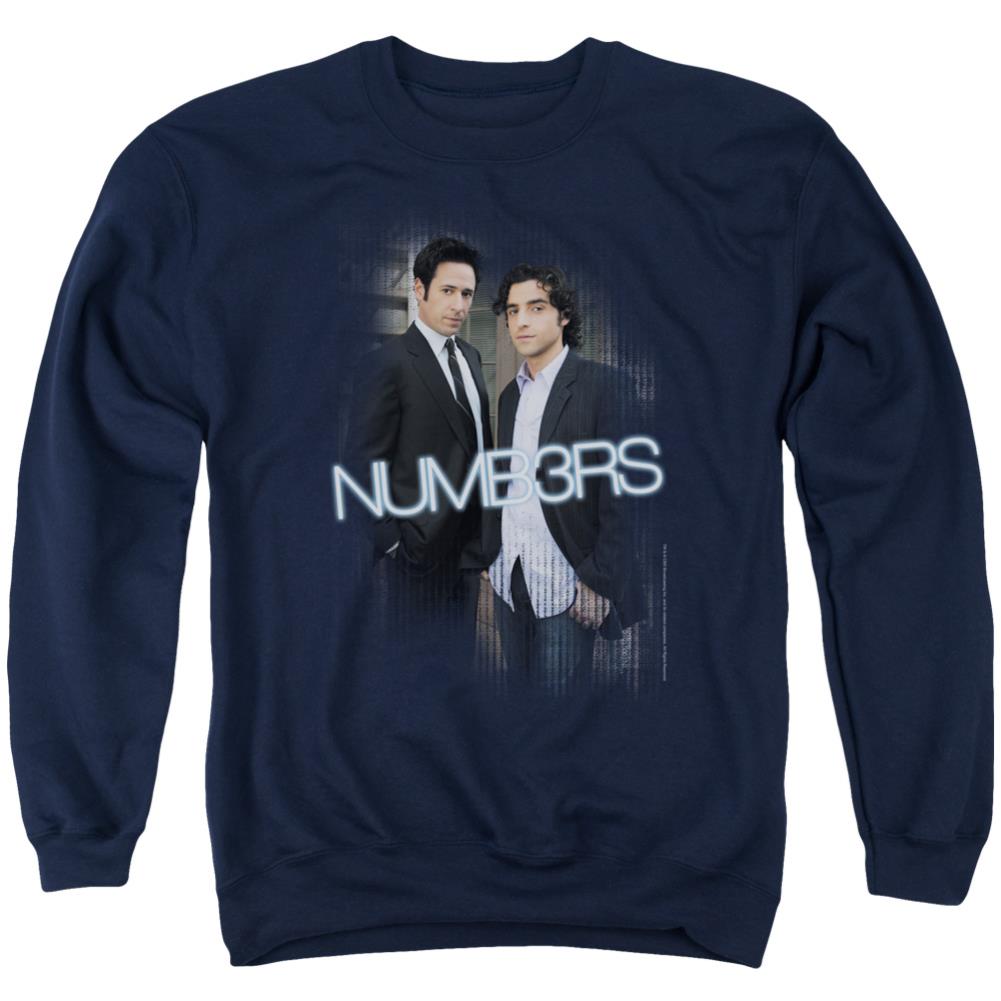Numb3Rs Don & Charlie Men's Crewneck 50 50 Poly Long-Sleeve T-Shirt