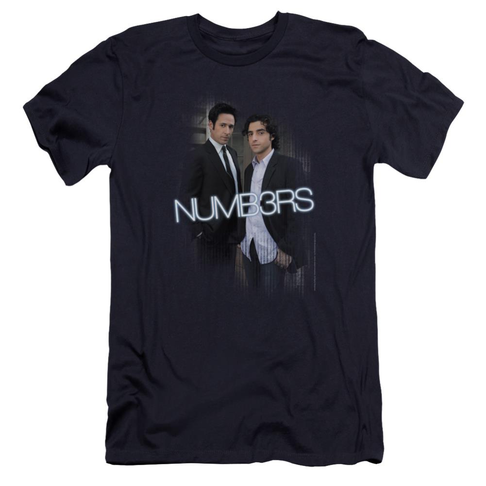 Numb3Rs Don & Charlie Men's Ultra-Soft 30/1 Cotton Slim Short-Sleeve T-Shirt
