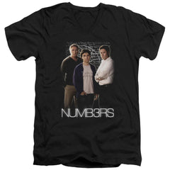 Numb3Rs Equations Men's 30/1 Cotton Slim V-Neck T-Shirt