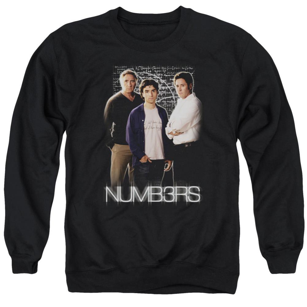 Numb3Rs Equations Men's Crewneck 50 50 Poly Long-Sleeve T-Shirt