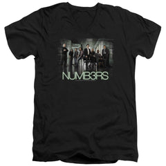 Numb3Rs Numbers Cast Men's 30/1 Cotton Slim V-Neck T-Shirt