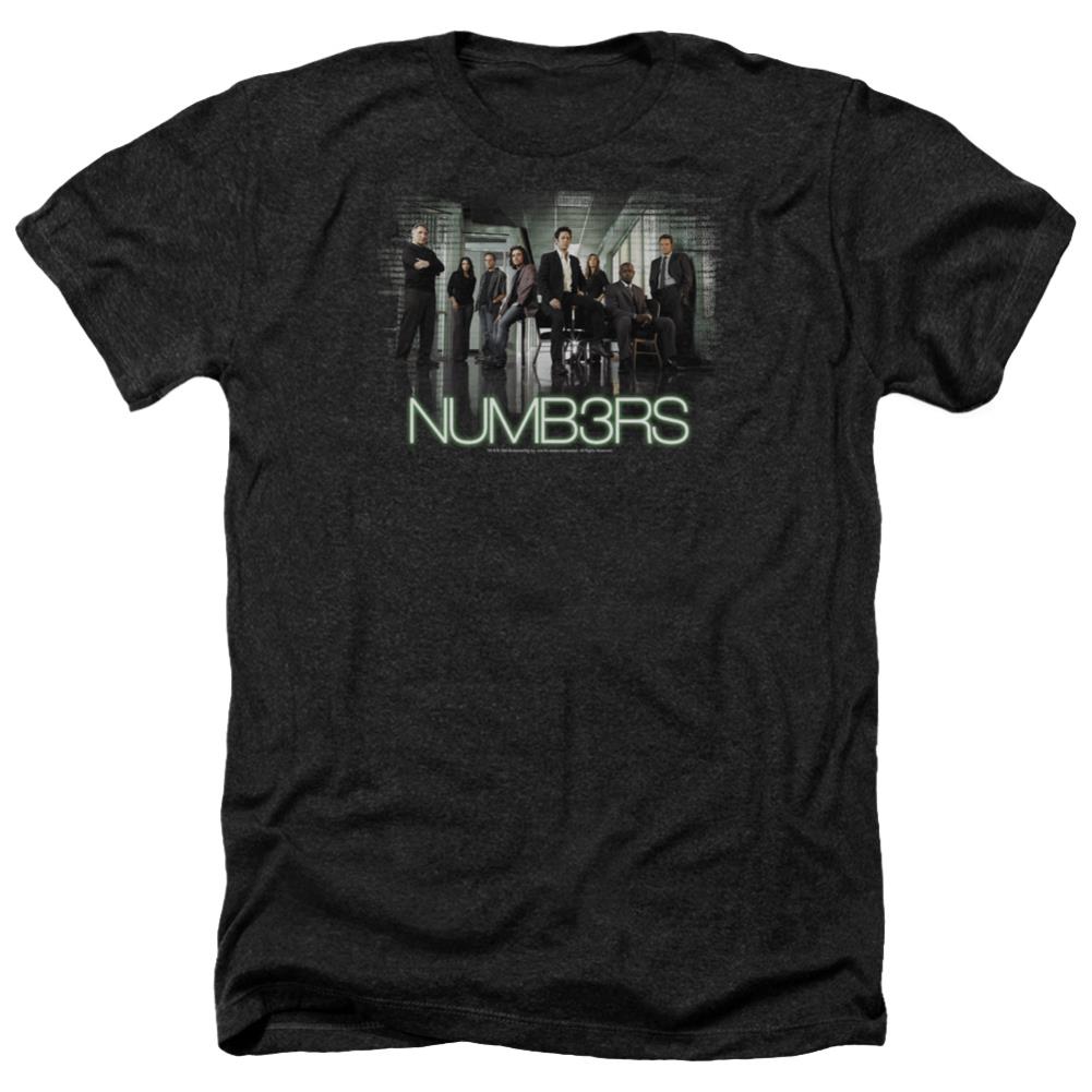 Numb3Rs Numbers Cast Men's 30/1 Heather 60 40 Poly Short-Sleeve T-Shirt