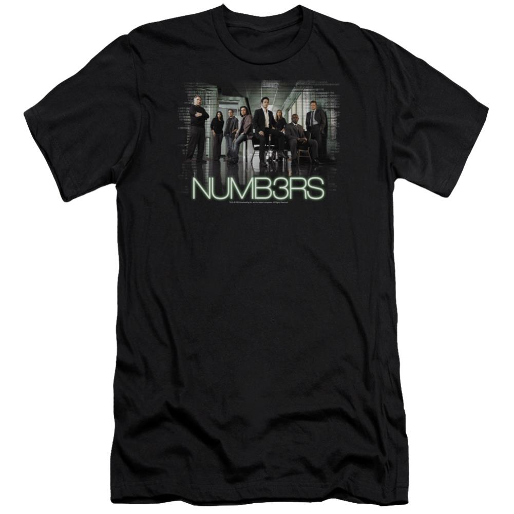 Numb3Rs Numbers Cast Men's Ultra-Soft 30/1 Cotton Slim Short-Sleeve T-Shirt