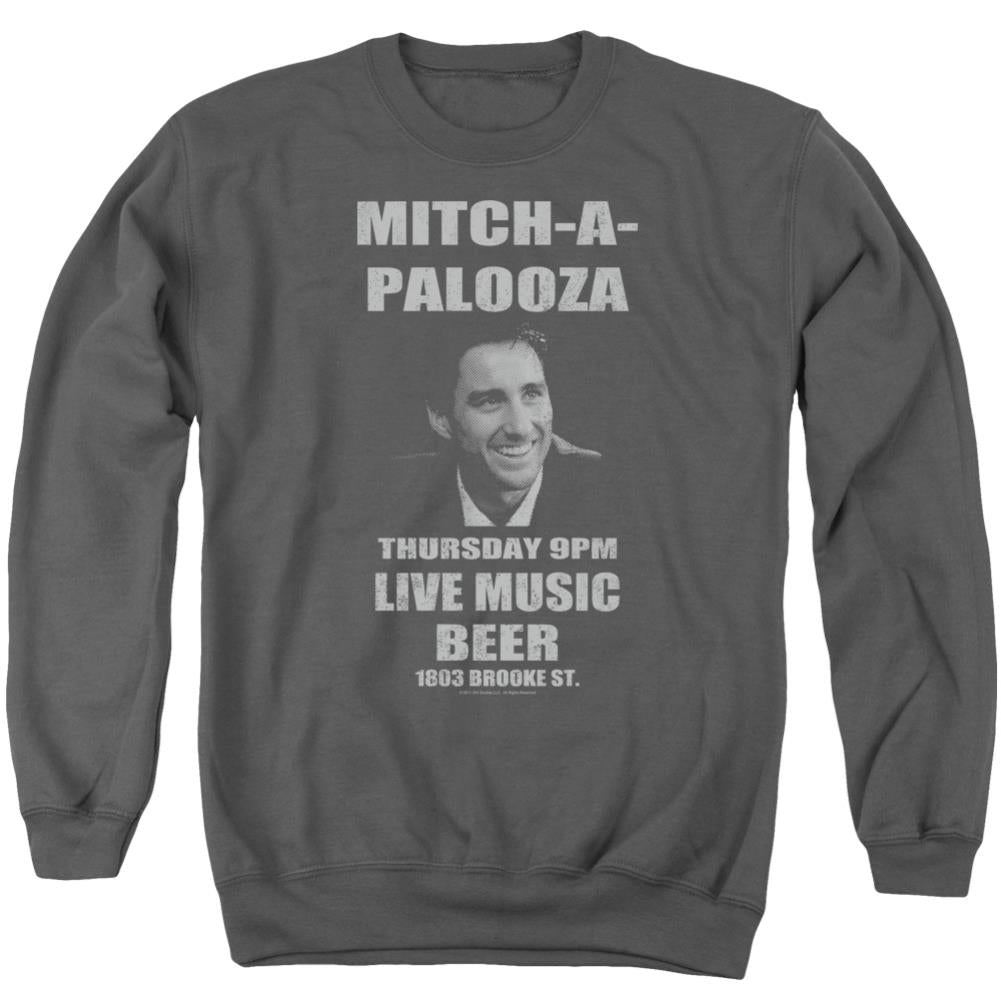 Old School Mitchapalooza Men's Crewneck 50 50 Poly Long-Sleeve T-Shirt
