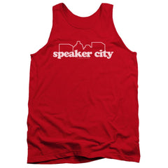 Old School Speaker City Logo Men's 18/1 Cotton Tank Top