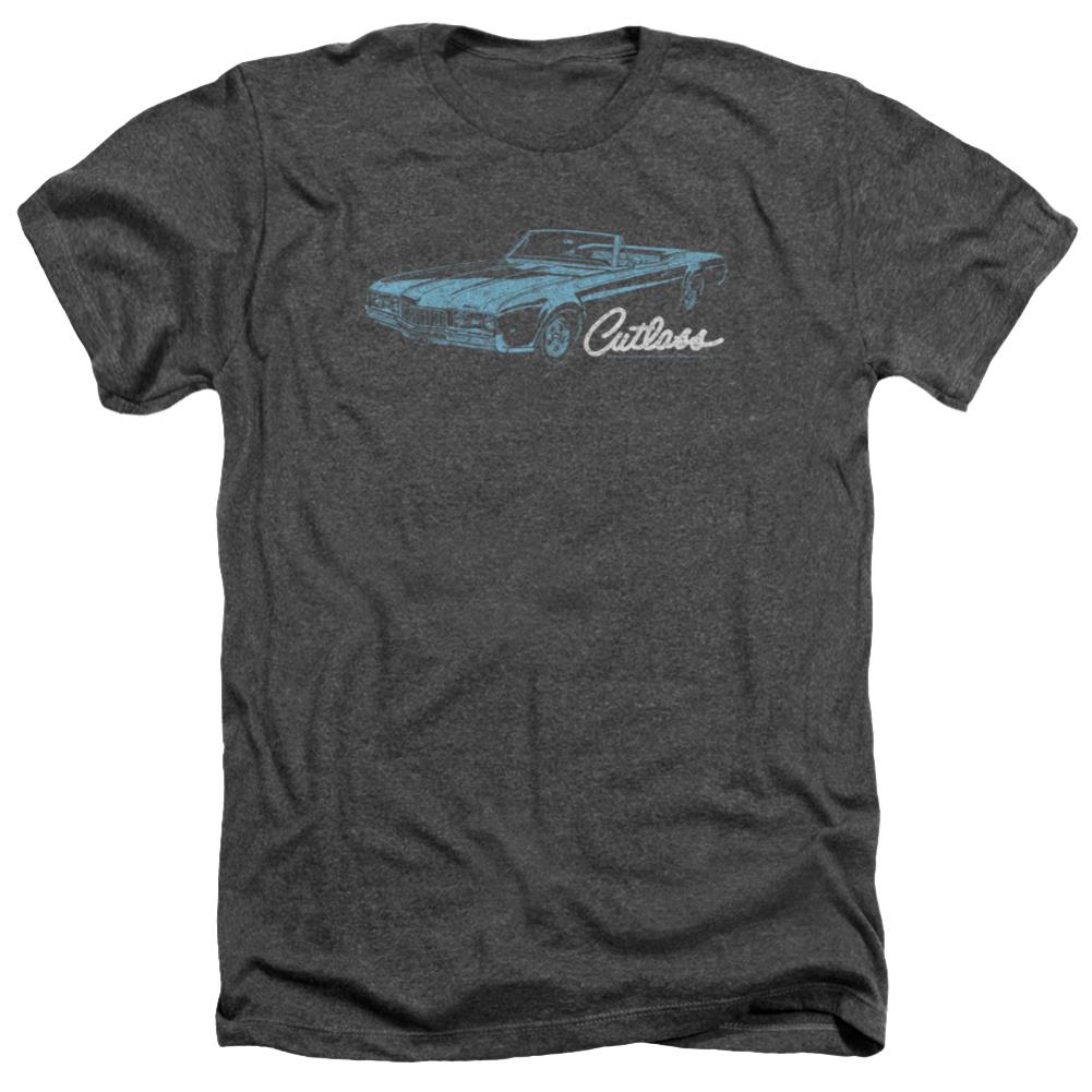 Oldsmobile 68 Cutlass Men's 30/1 Heather 60 40 Poly Short-Sleeve T-Shirt