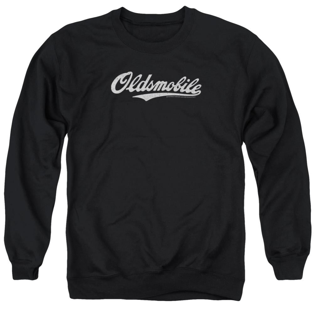 Oldsmobile Oldsmobile Cursive Logo Men's Crewneck 50 50 Poly Long-Sleeve T-Shirt