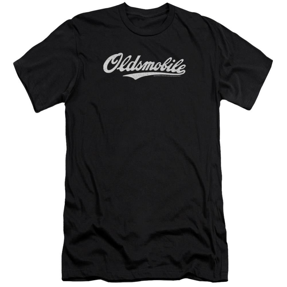 Oldsmobile Oldsmobile Cursive Logo Men's Ultra-Soft 30/1 Cotton Slim Short-Sleeve T-Shirt
