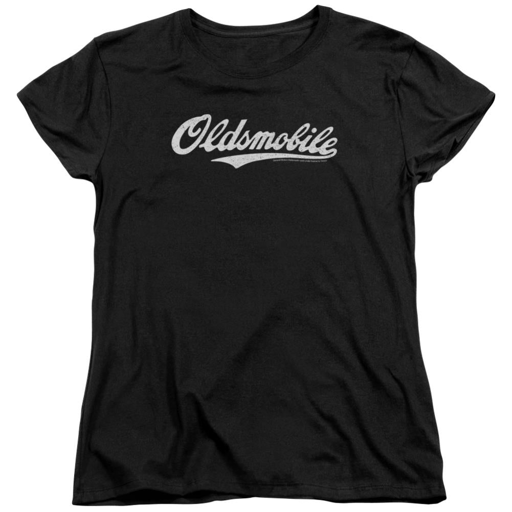 Oldsmobile Oldsmobile Cursive Logo Women's 18/1 Cotton Short-Sleeve T-Shirt