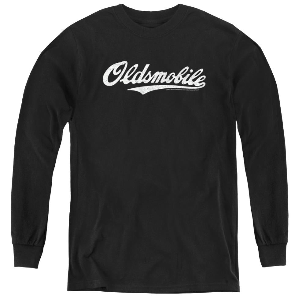Oldsmobile Oldsmobile Cursive Logo Youth Long-Sleeve T-Shirt
