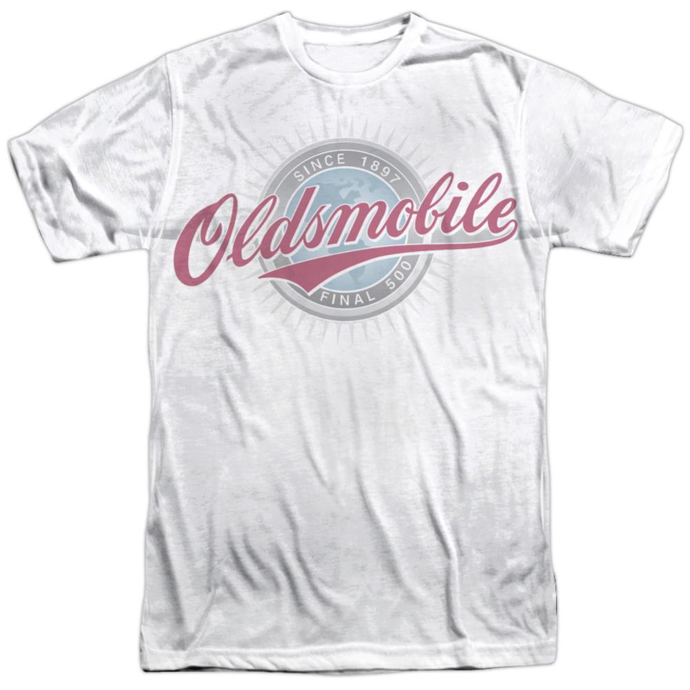 Oldsmobile Oversized And Faded Logo Men's Regular Fit Polyester Short-Sleeve T-Shirt