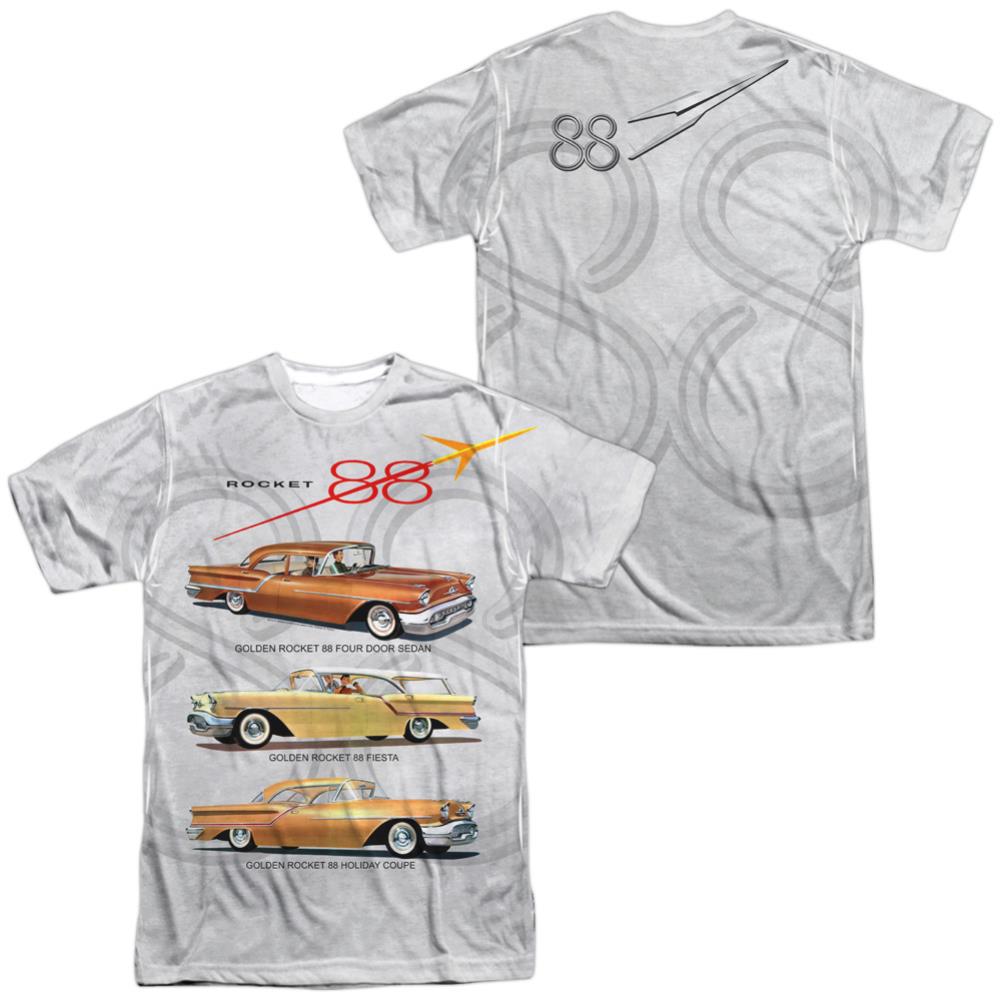 Oldsmobile Rocket Line (Front/Back Print) Men's Regular Fit Polyester Short-Sleeve T-Shirt