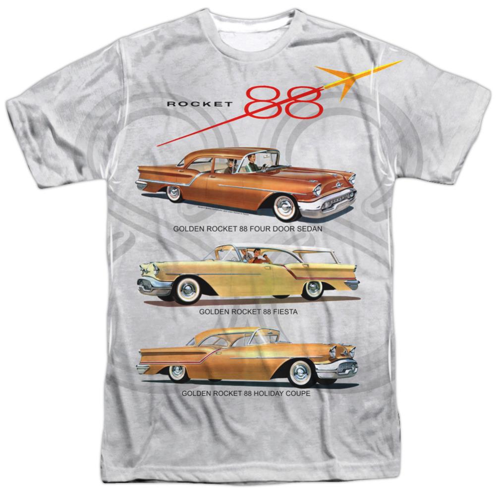 Oldsmobile Rocket Line Men's Regular Fit Polyester Short-Sleeve T-Shirt