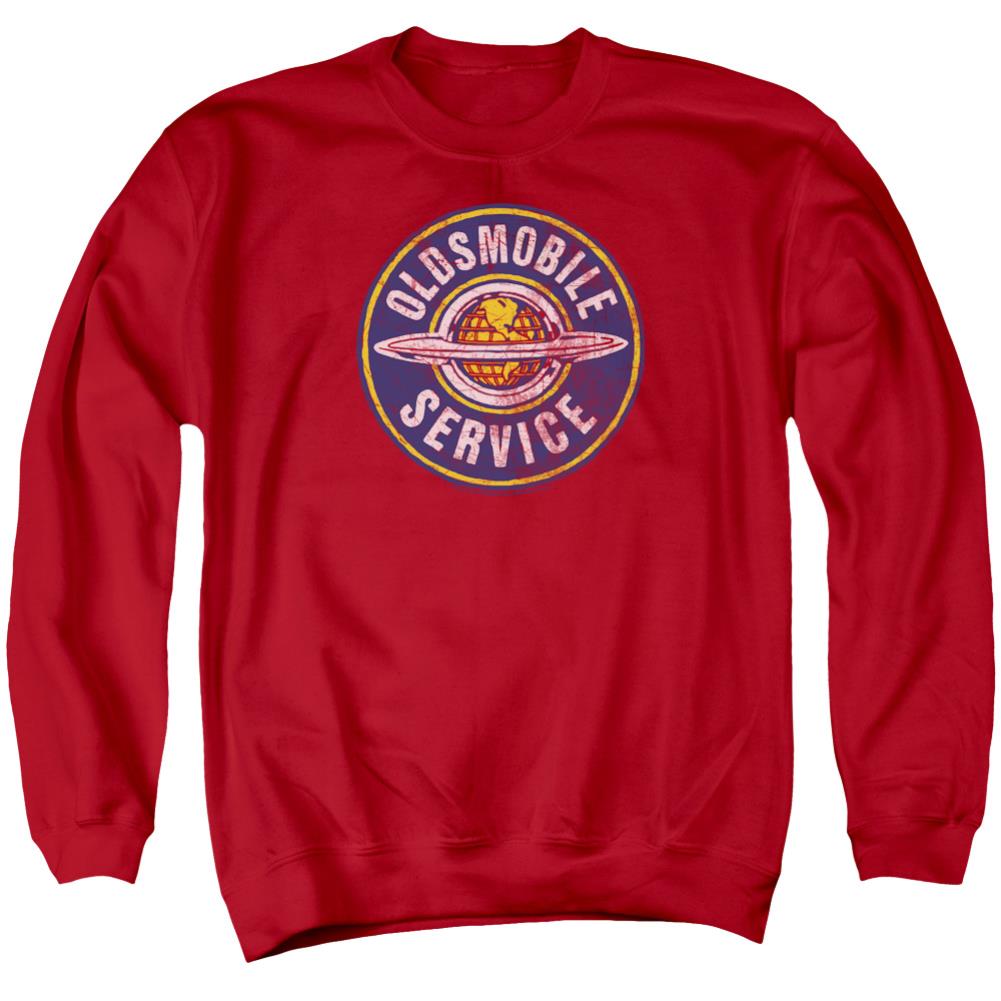 Oldsmobile Vintage Service Men's Crewneck 50 50 Poly Long-Sleeve T-Shirt