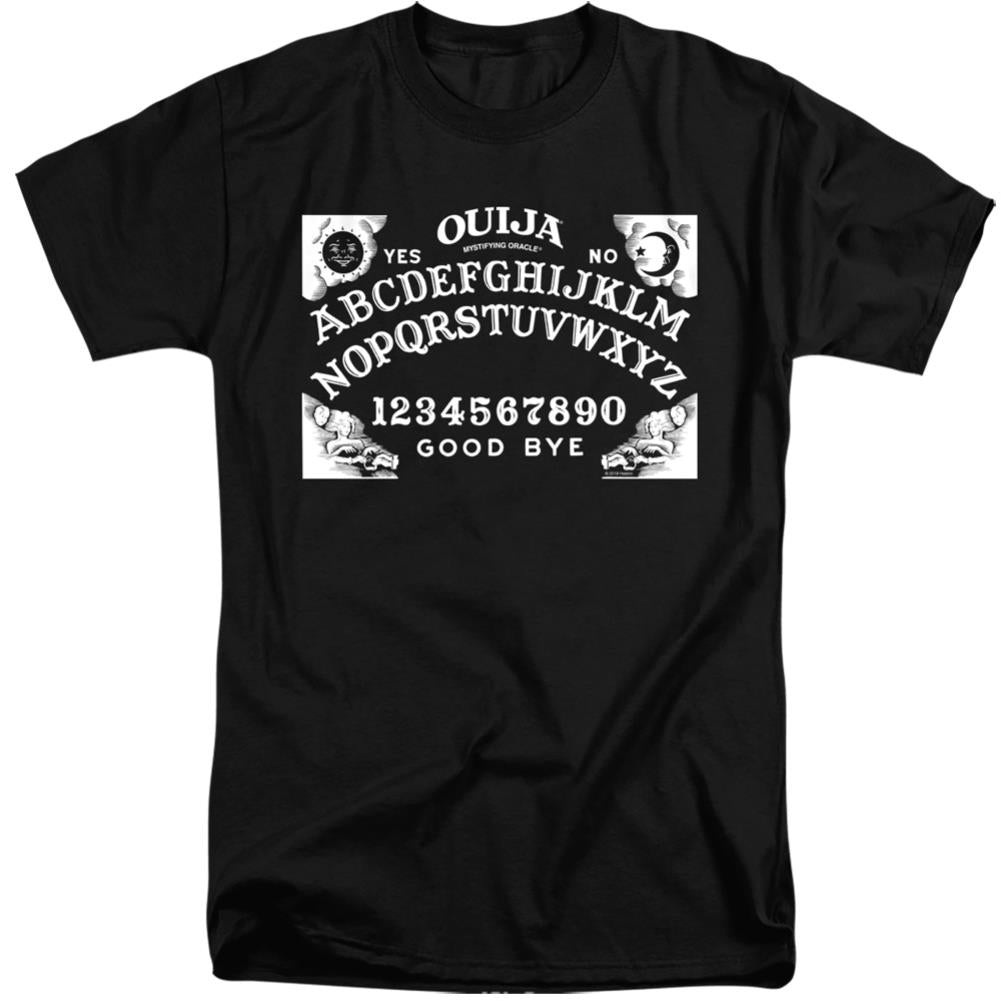 Ouija Board On Black Men's 18/1 Tall Cotton Short-Sleeve T-Shirt
