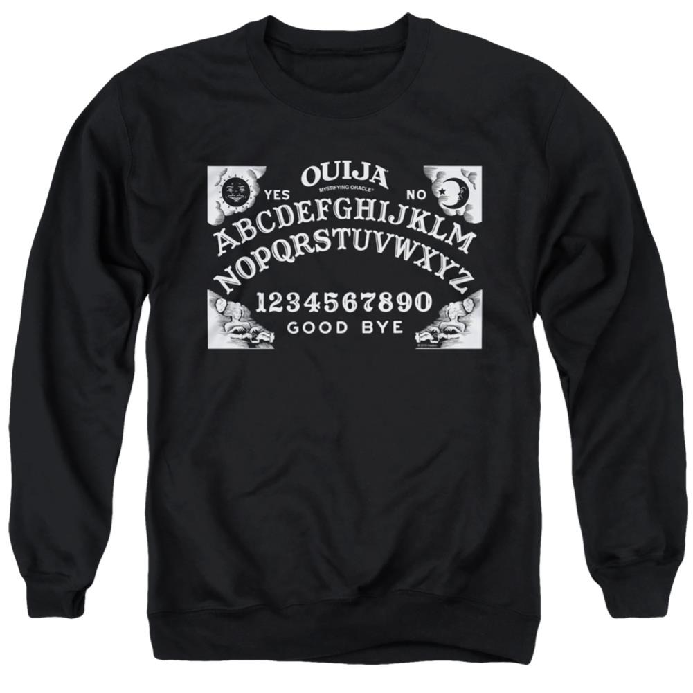 Ouija Board On Black Men's Crewneck 50 50 Poly Long-Sleeve T-Shirt