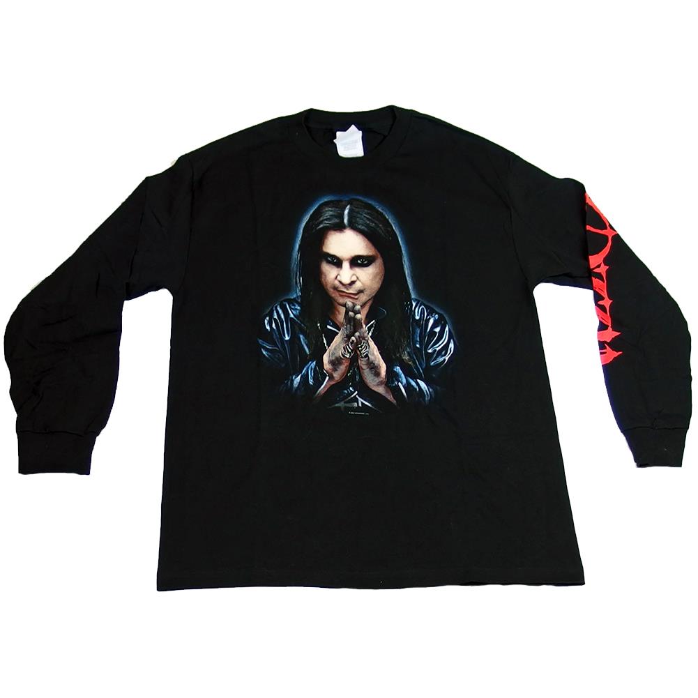 Ozzy Osbourne Men's Praying Long-Sleeve Logo Black T-Shirt