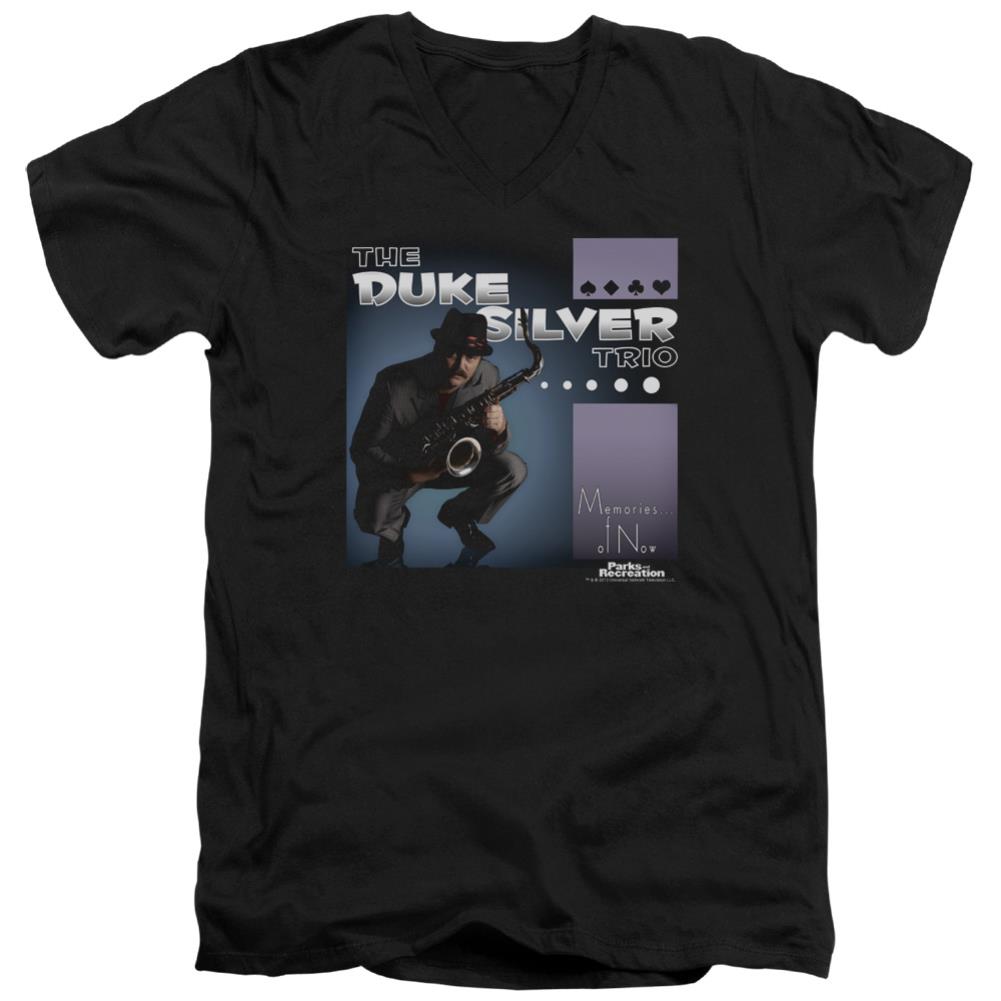 Parks And Recreation Album Cover Men's 30/1 Cotton Slim V-Neck T-Shirt