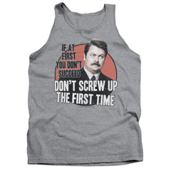 Parks And Recreation Dont Screw Up Men's 18/1 Cotton Tank Top