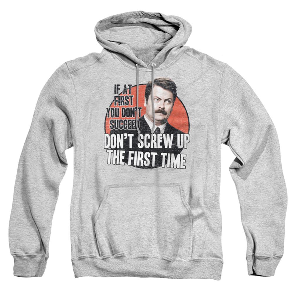 Parks And Recreation Dont Screw Up Men's Pull-Over 75 25 Poly Hoodie