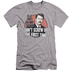 Parks And Recreation Dont Screw Up Men's Ultra-Soft 30/1 Cotton Slim Short-Sleeve T-Shirt