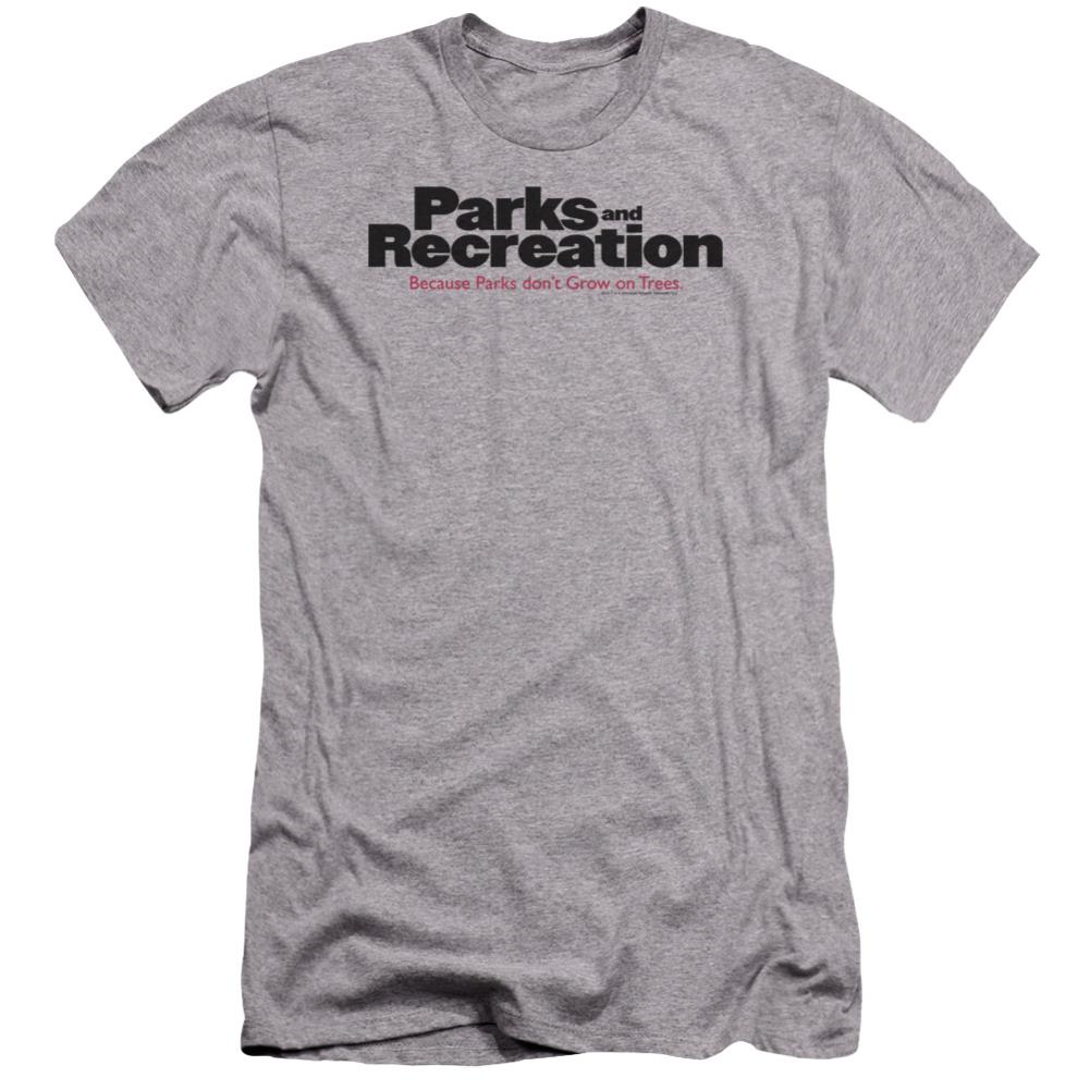 Parks And Recreation Logo Men's Ultra-Soft 30/1 Cotton Slim Short-Sleeve T-Shirt