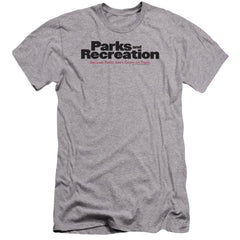 Parks And Recreation Logo Men's Ultra-Soft 30/1 Cotton Slim Short-Sleeve T-Shirt
