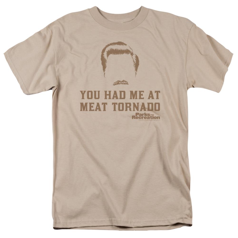 Parks And Recreation Meat Tornado Men's 18/1 Cotton Short-Sleeve T-Shirt