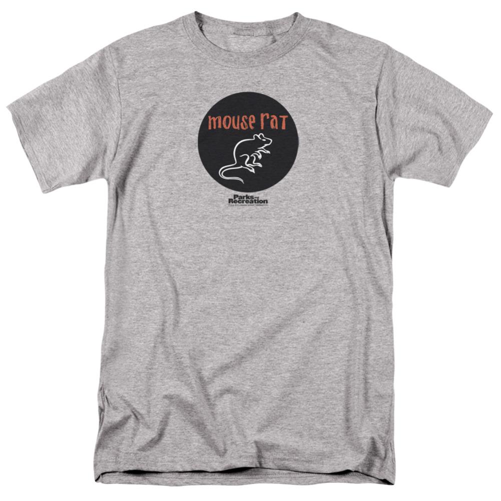 Parks And Recreation Mouse Rat Circle Men's 18/1 Cotton Short-Sleeve T-Shirt