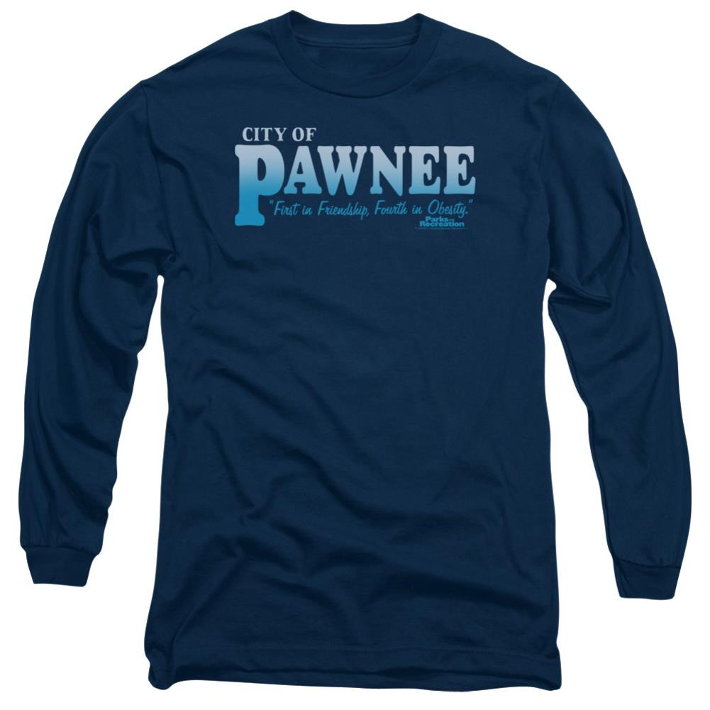 Parks And Recreation Pawnee Men's 18/1 Cotton Long-Sleeve T-Shirt