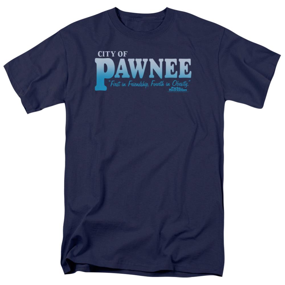 Parks And Recreation Pawnee Men's 18/1 Cotton Short-Sleeve T-Shirt