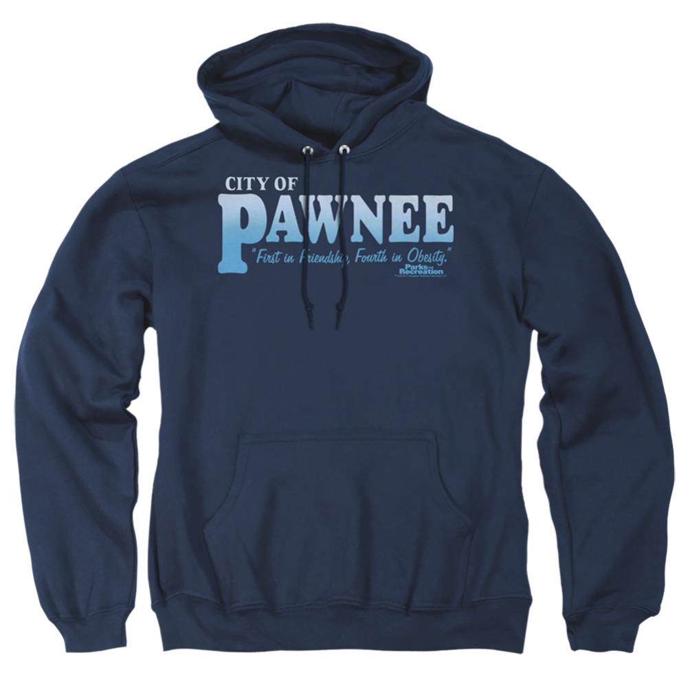 Parks And Recreation Pawnee Men's Pull-Over 75 25 Poly Hoodie