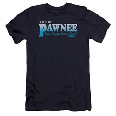 Parks And Recreation Pawnee Men's Ultra-Soft 30/1 Cotton Slim Short-Sleeve T-Shirt