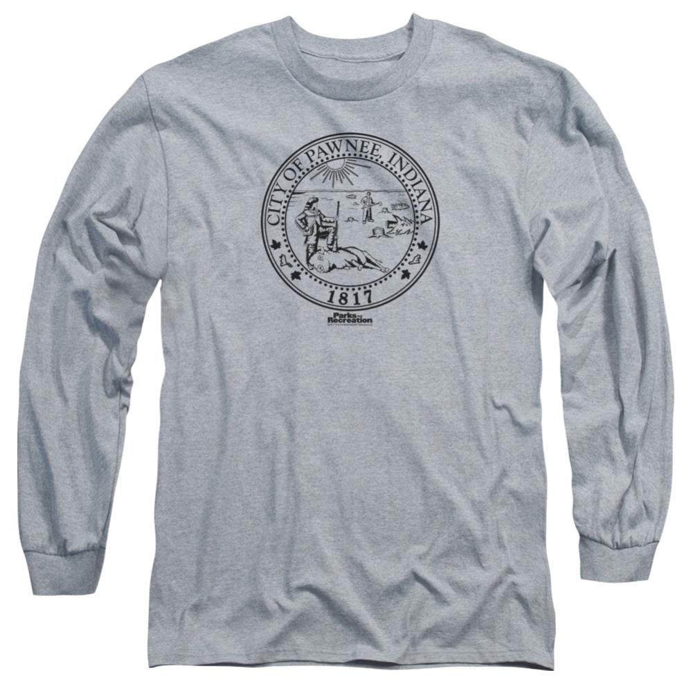 Parks And Recreation Pawnee Seal Men's 18/1 Cotton Long-Sleeve T-Shirt