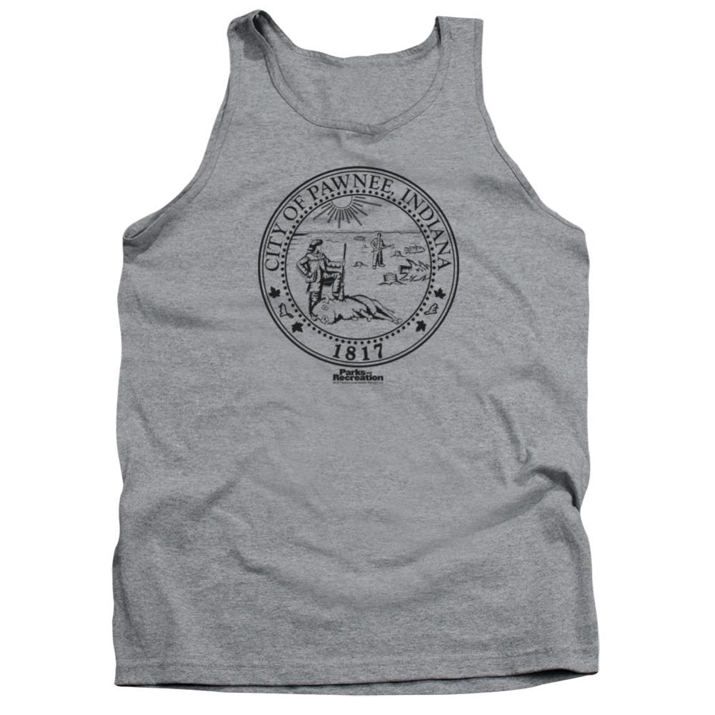 Parks And Recreation Pawnee Seal Men's 18/1 Cotton Tank Top