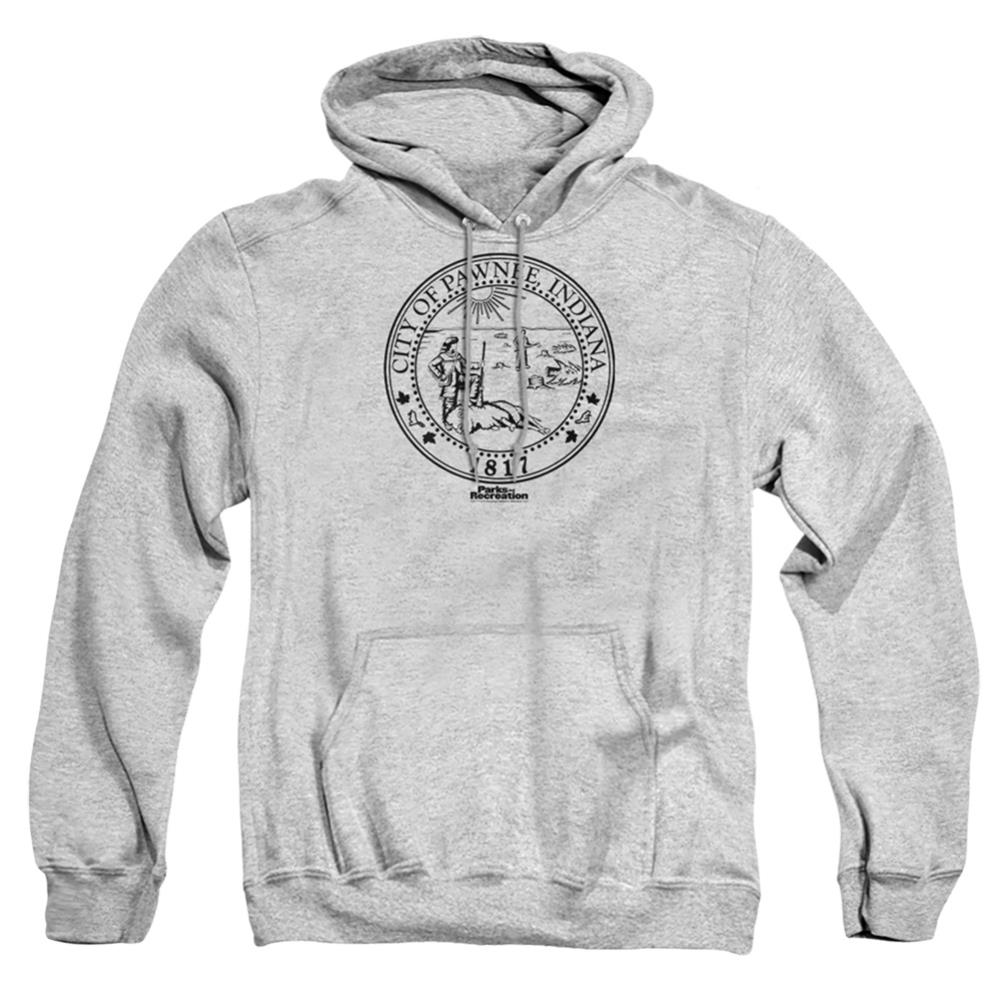 Parks And Recreation Pawnee Seal Men's Pull-Over 75 25 Poly Hoodie