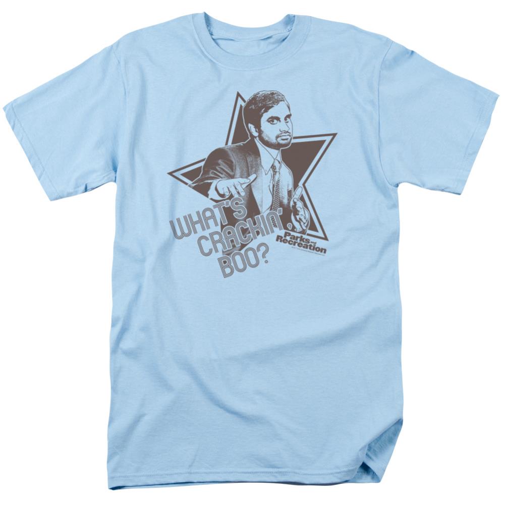 Parks And Recreation Whats Crackin Boo Men's 18/1 Cotton Short-Sleeve T-Shirt