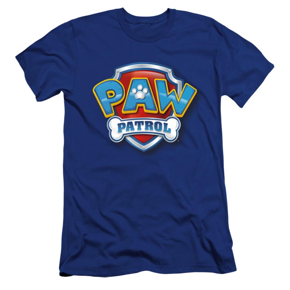Paw Patrol 3D Logo Men's Ultra-Soft 30/1 Cotton Slim Short-Sleeve T-Shirt