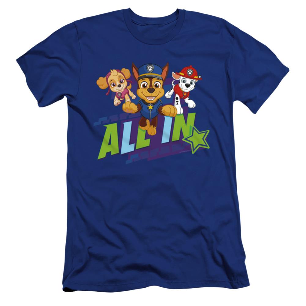 Paw Patrol All In Men's Ultra-Soft 30/1 Cotton Slim Short-Sleeve T-Shirt