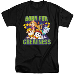 Paw Patrol Born For Greatness Men's 18/1 Tall Cotton Short-Sleeve T-Shirt